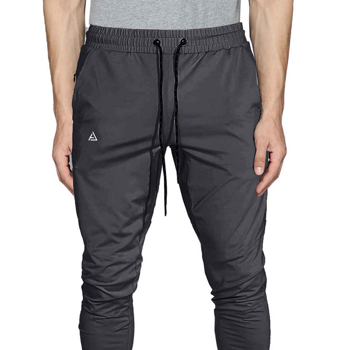 Avolt Men's Solid Regular Fit Track Pant | Dark Grey - M