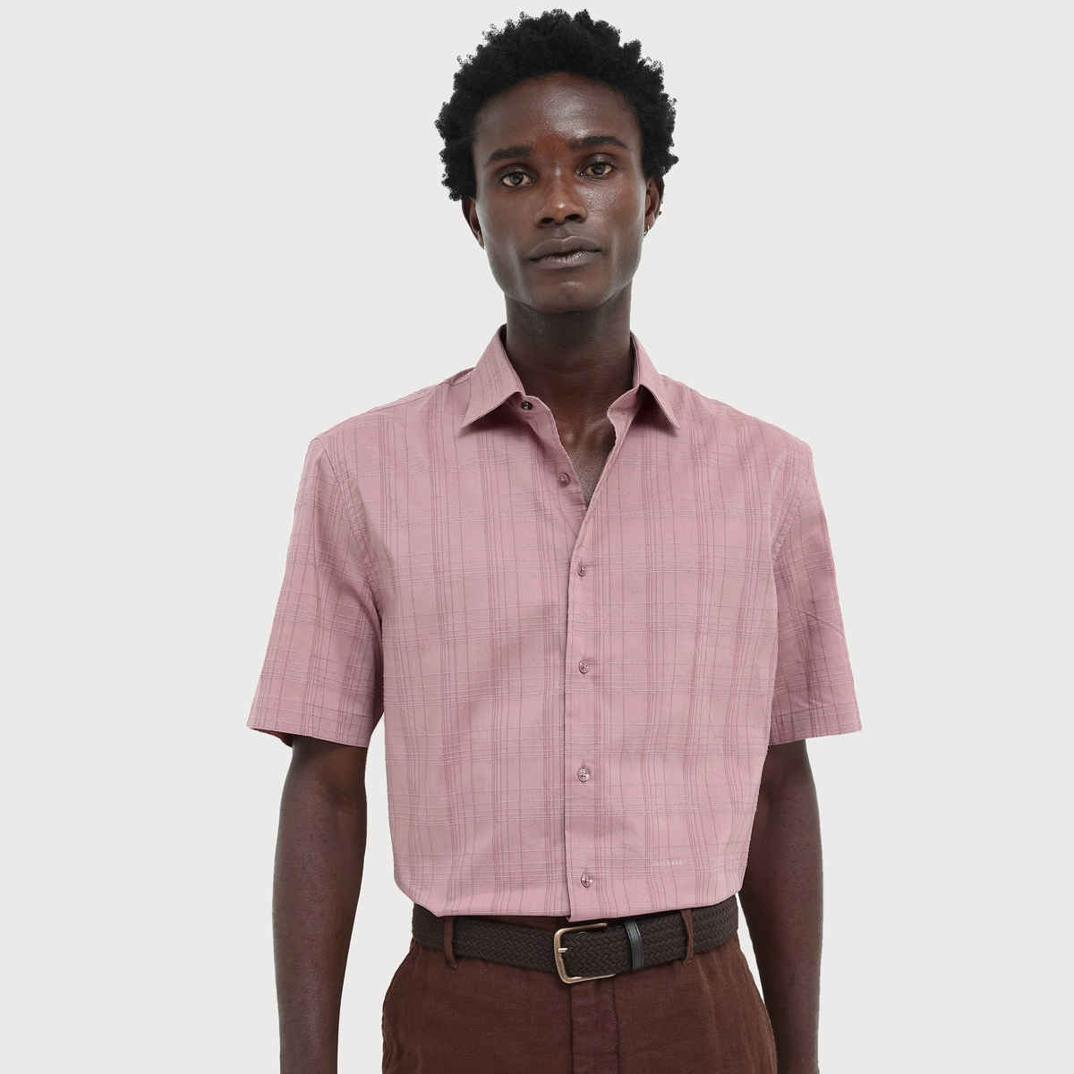 RARE RABBIT Men's Pesca Dusky Shirt | Pink - XL