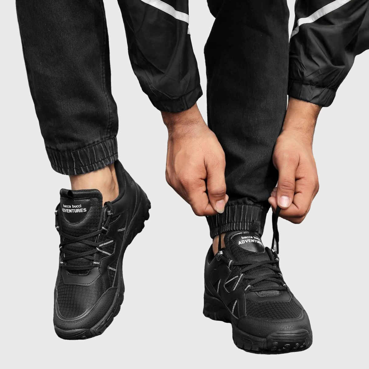 Bacca Bucci Atlas Men's Waterproof Hiking and Trekking Shoes Black | UK 9