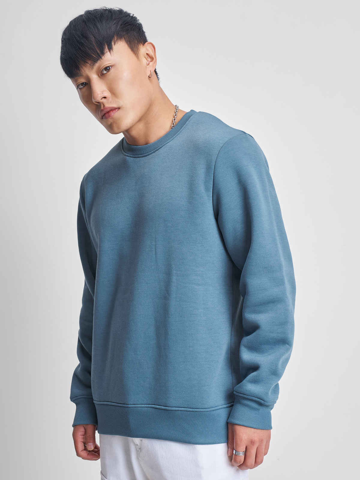 Highlander Men's Solid Sweatshirt | Blue - M