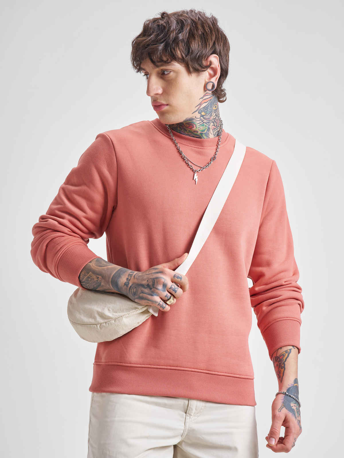 Highlander Men's Sweatshirt | Peach - M