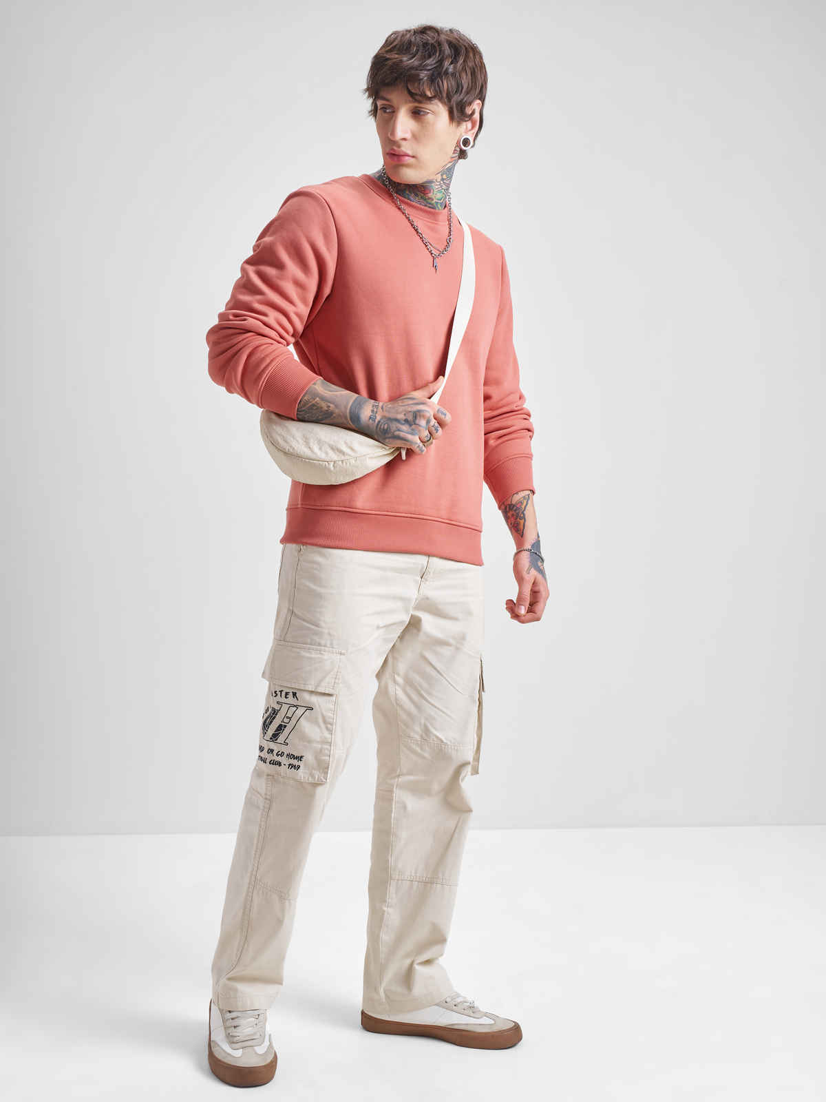 Highlander Men's Sweatshirt | Peach - M