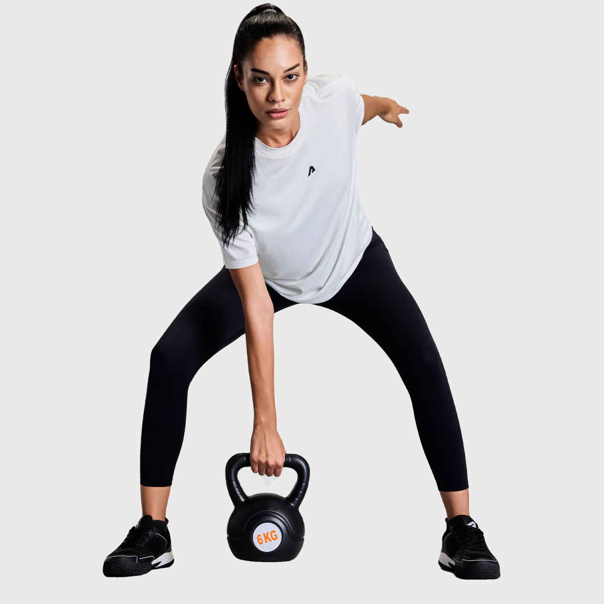 Boldfit Women's Cropped Training Tee Gym T-shirt | White - L