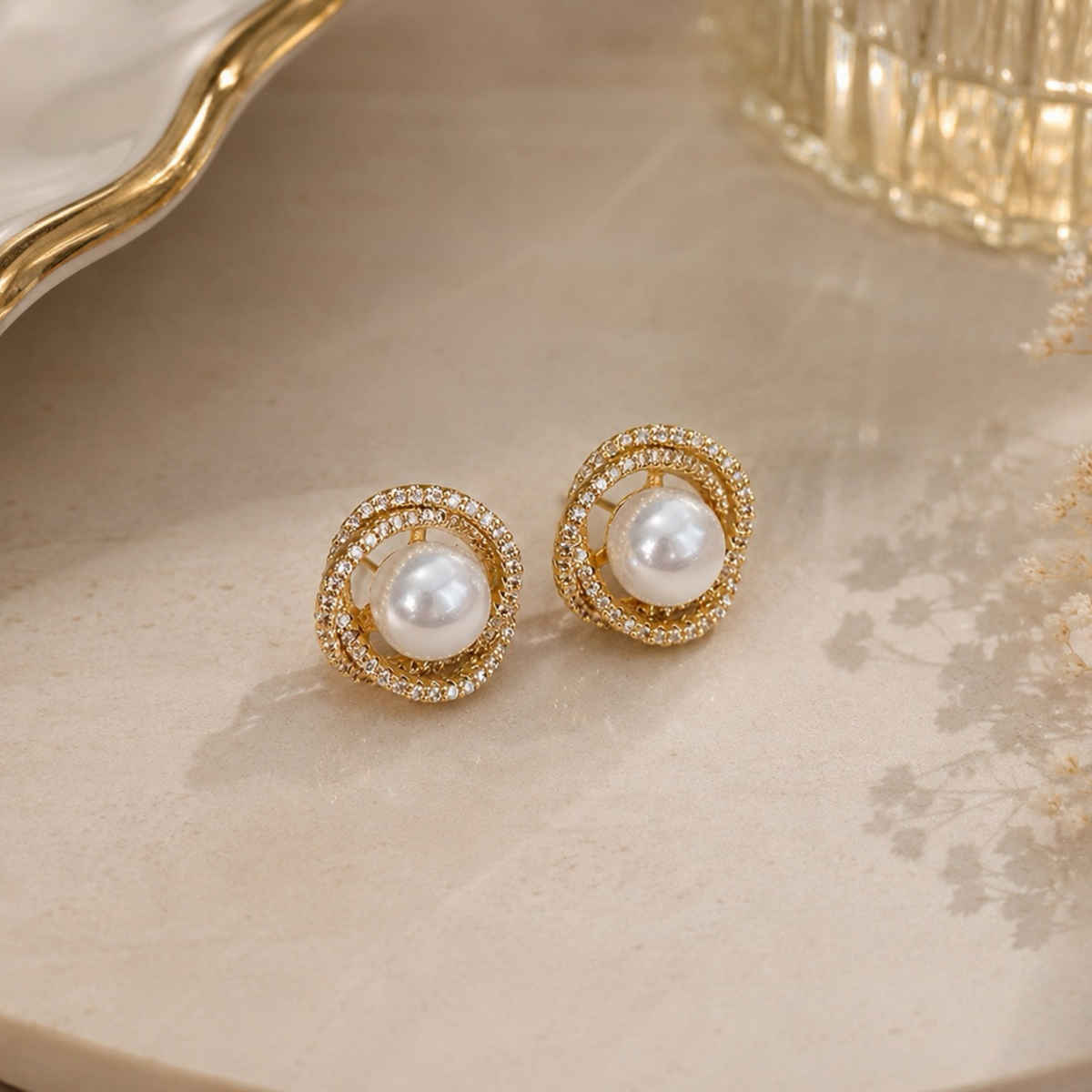 BeautyNX Gold-Plated Earrings Combo Pack for Women