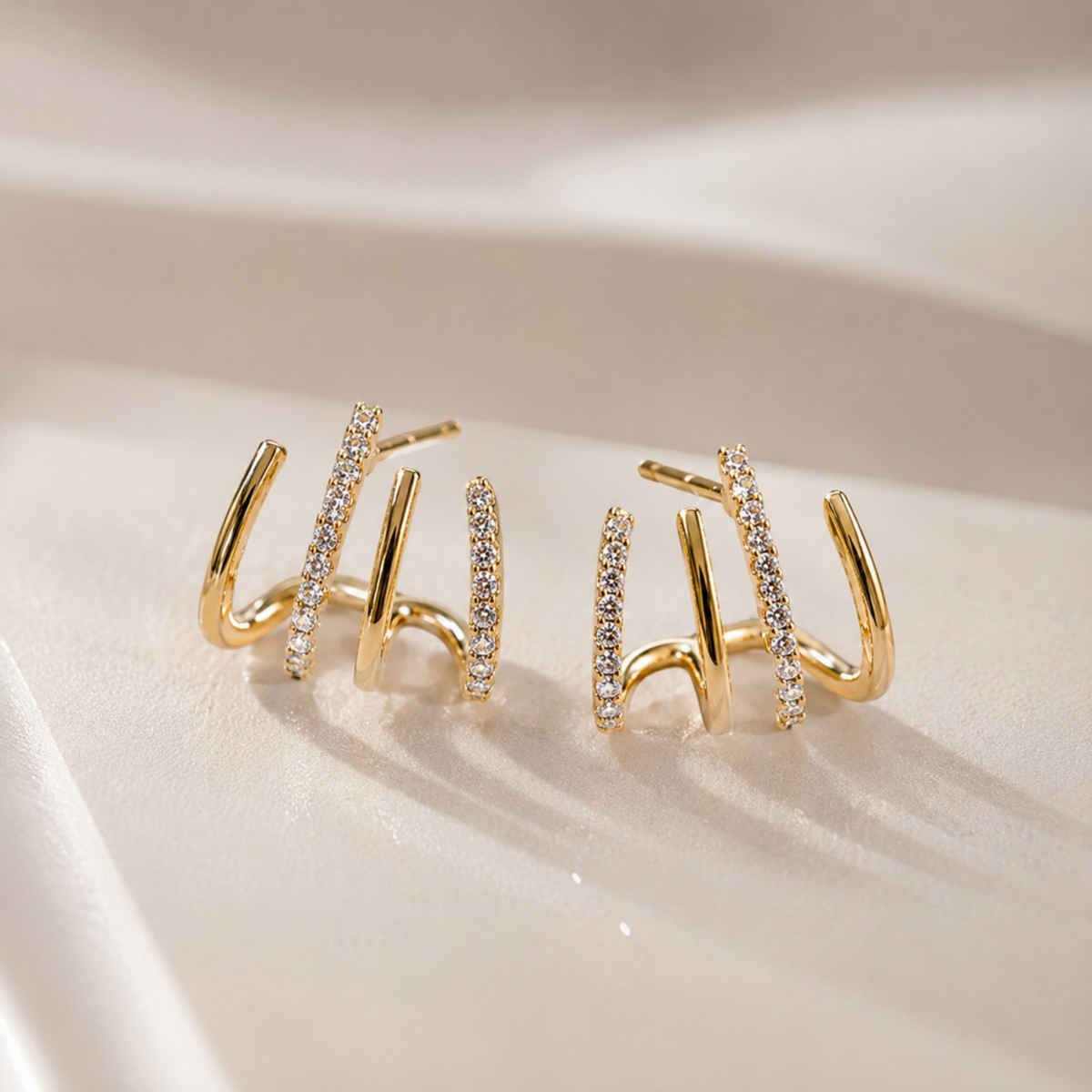 BeautyNX Gold-Plated Earrings Combo Pack for Women