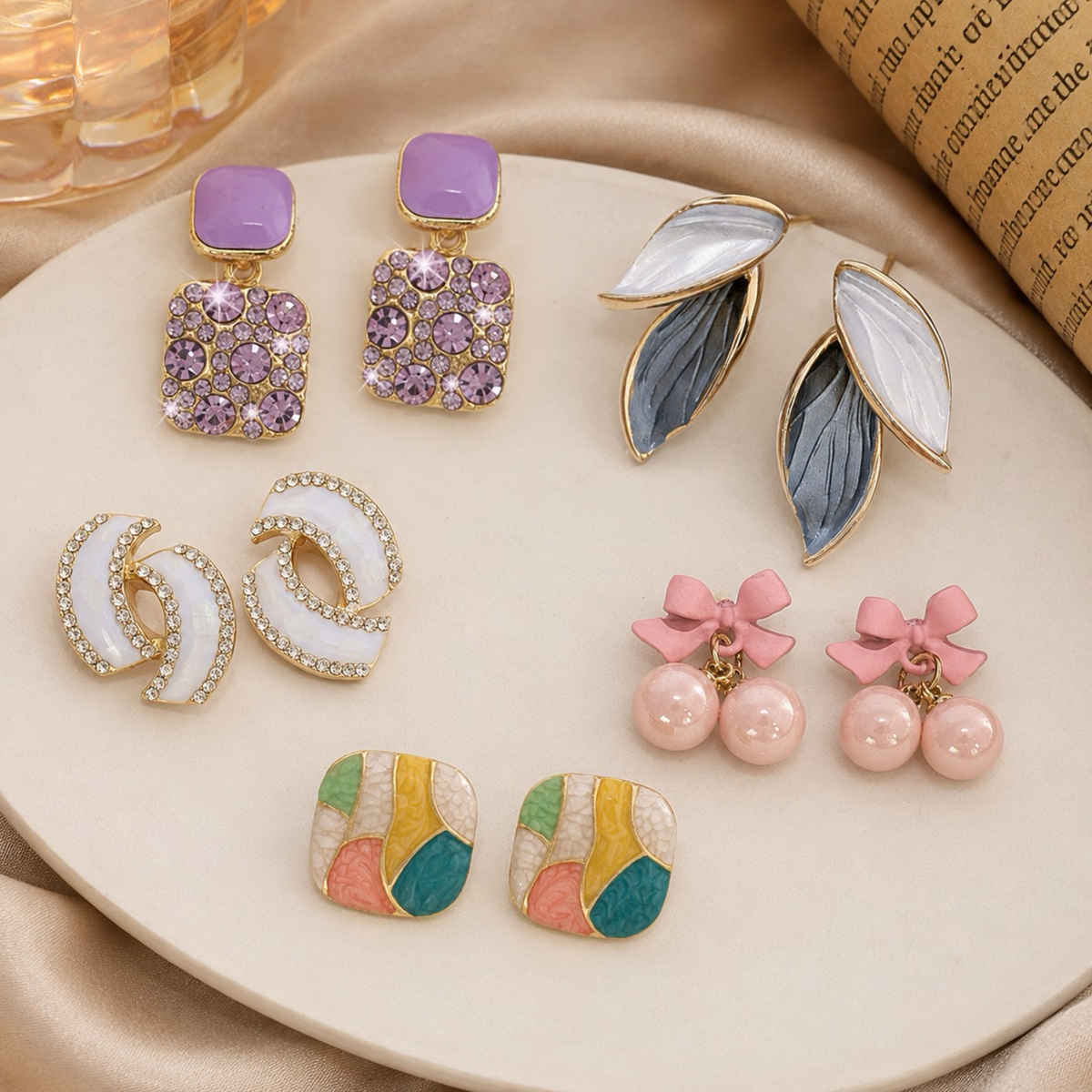 BeautyNX Gold-Plated Designer Earrings Combo Pack for Women