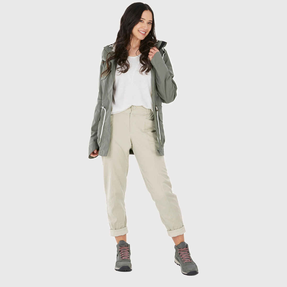 Decathlon Quechua Women's Relaxed Fit Linen Pants | Beige | UK4