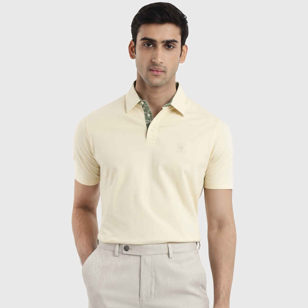 Rare Rabbit Men's Spencer Primary Polo T-shirt | Yellow - XL