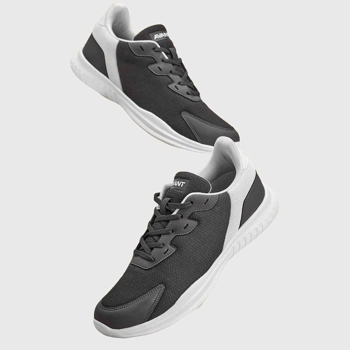 AVANT Men's Luxe Walking Shoes-D.Grey/White UK7