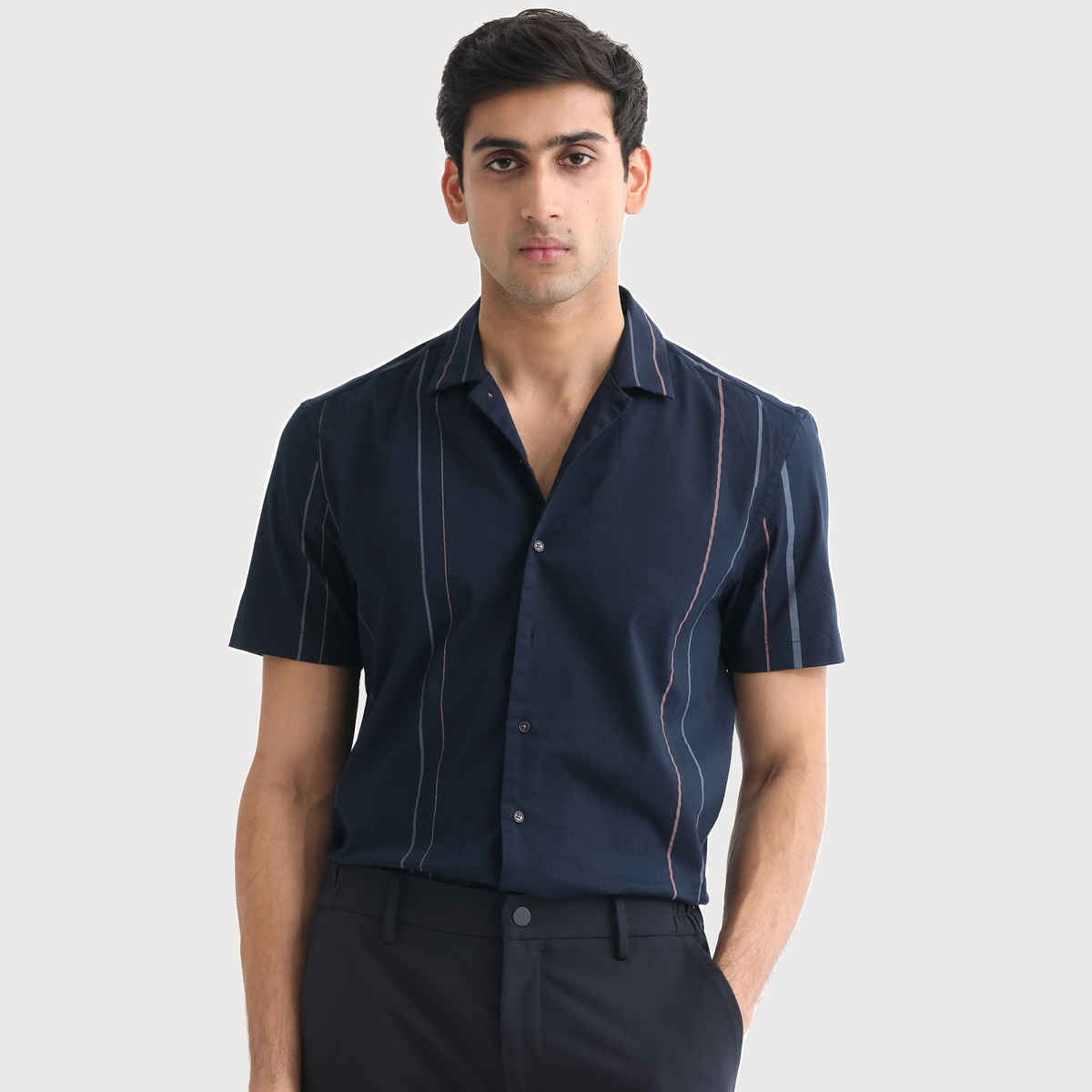 Rare Rabbit Men's Morlac Dark | Shirt | Navy - M