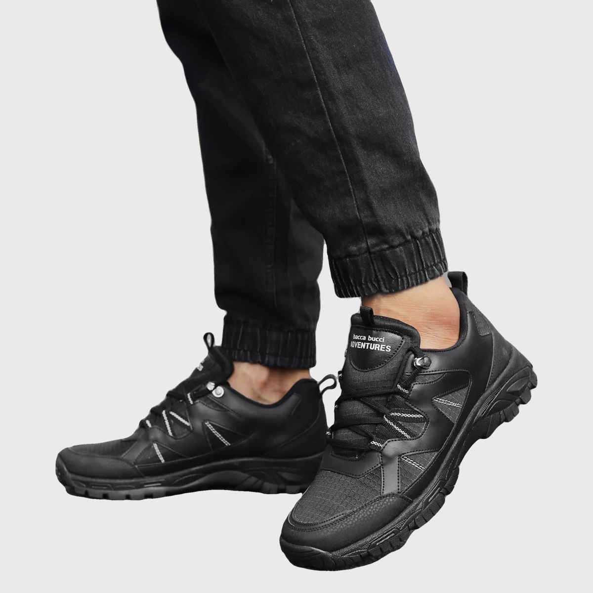 Bacca Bucci Atlas Men's Waterproof Hiking and Trekking Shoes Black | UK 9