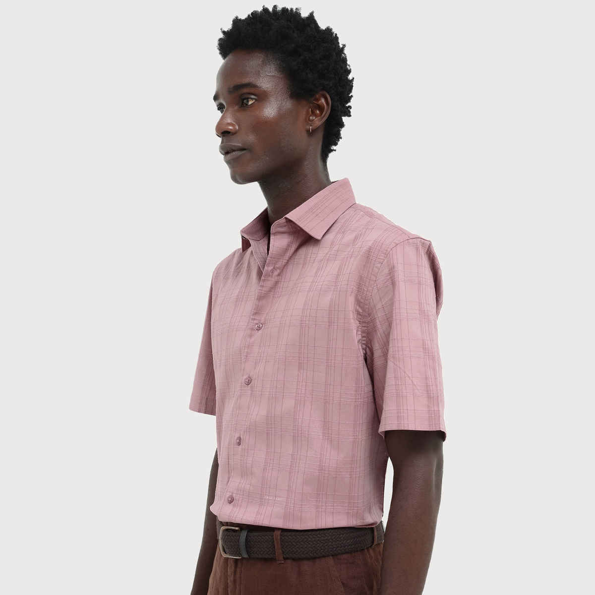 RARE RABBIT Men's Pesca Dusky Shirt | Pink - XL