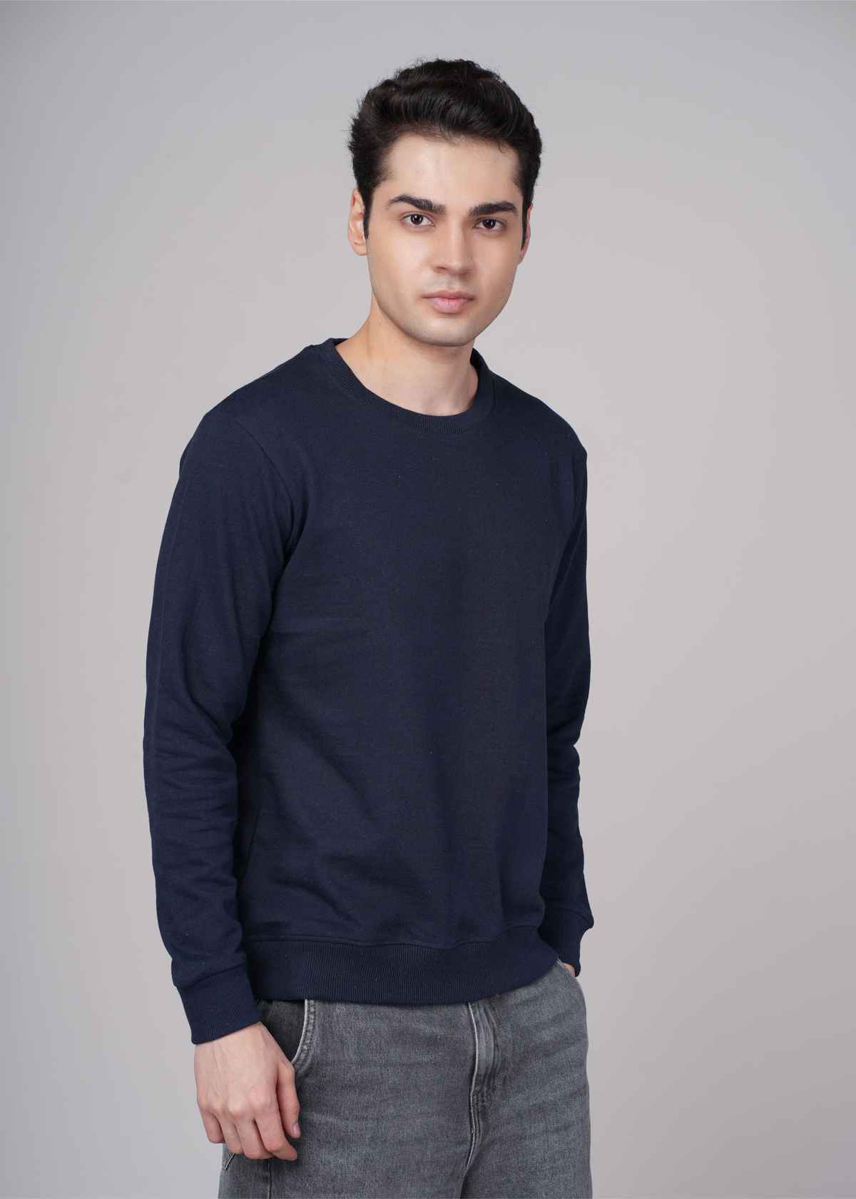 Outlaws Men's Cotton Rich Premium Sweatshirt | Navy - 2XL