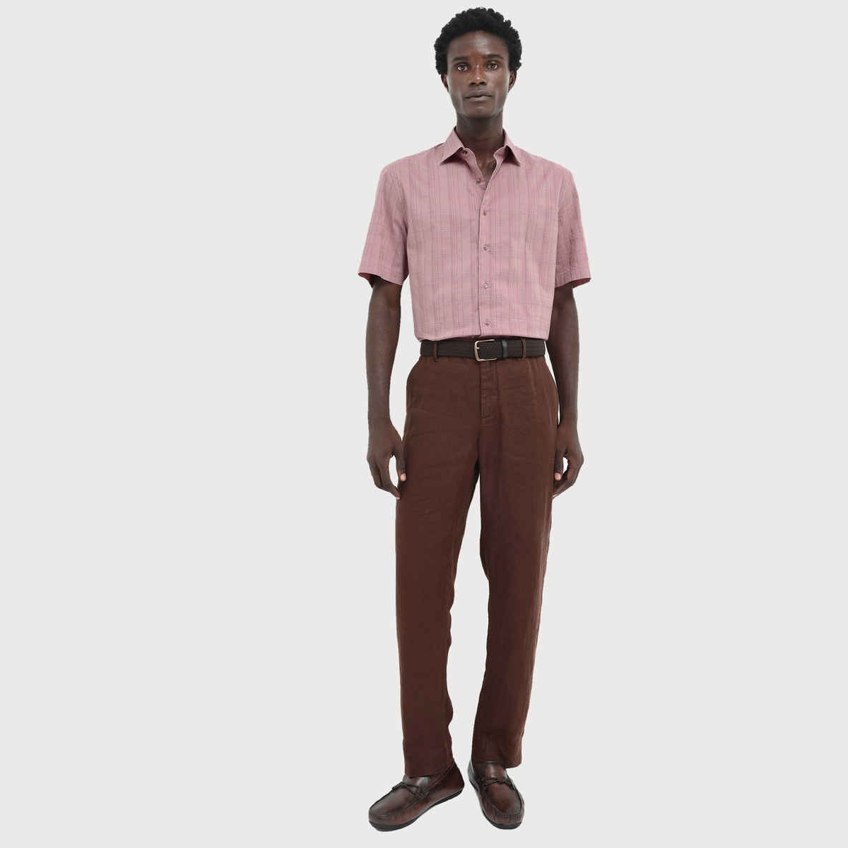 RARE RABBIT Men's Pesca Dusky Shirt | Pink - XL