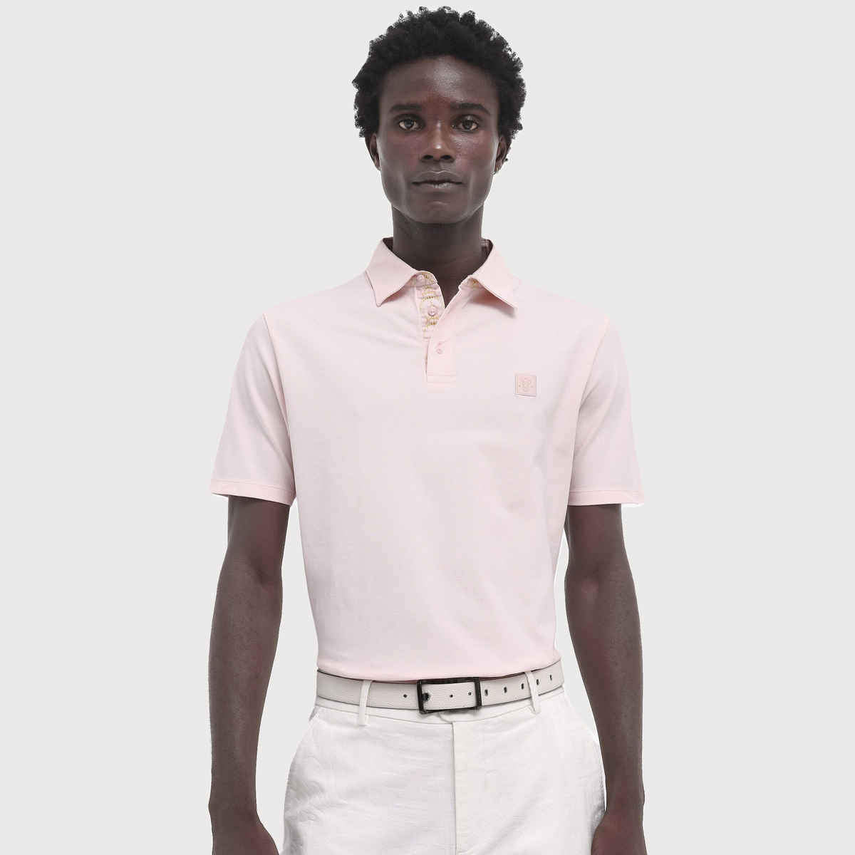 Rare Rabbit Men's Spencer Light Polo T-shirt | Pink - L