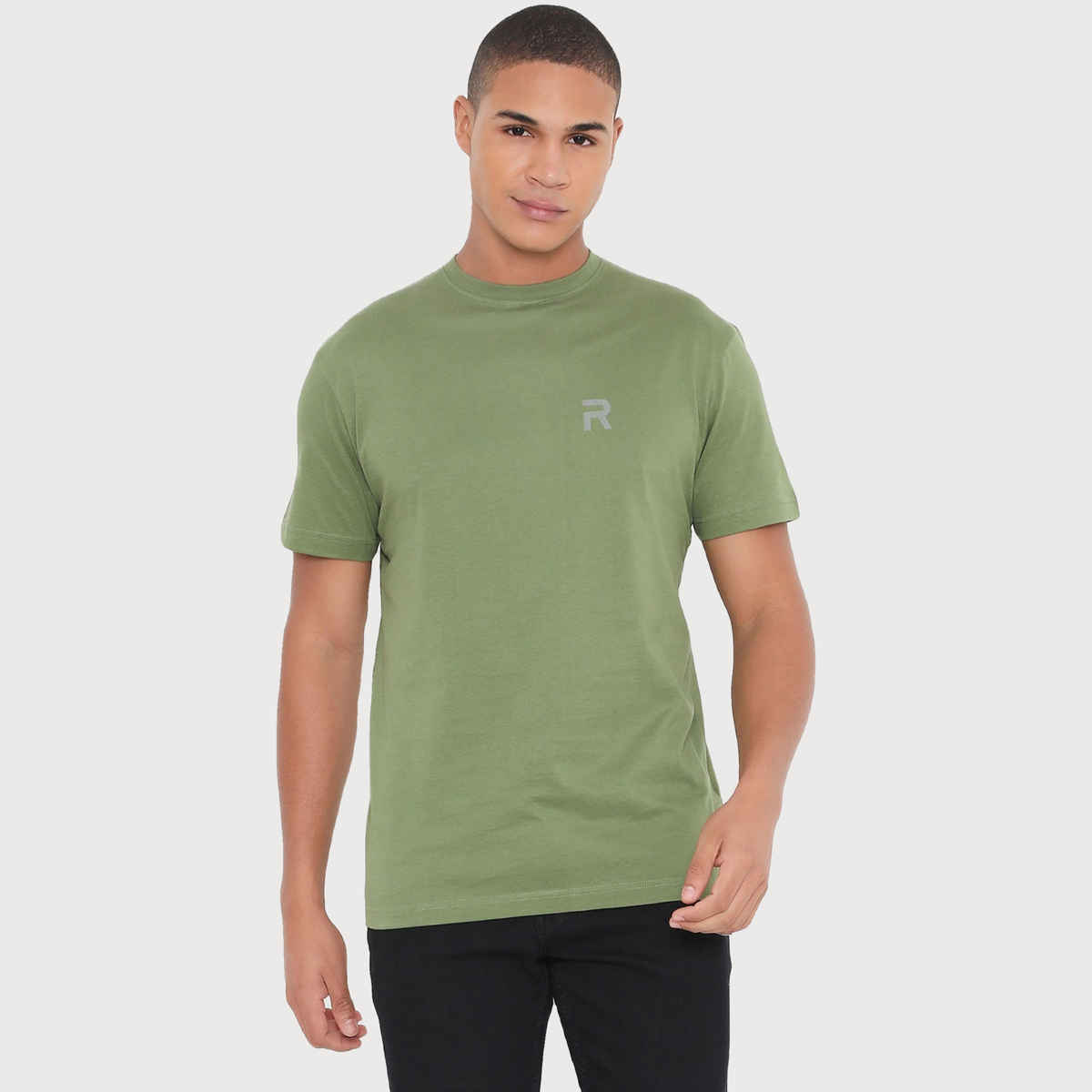 Rivolta Men's Round Neck T-Shirt | Green 003 | XL