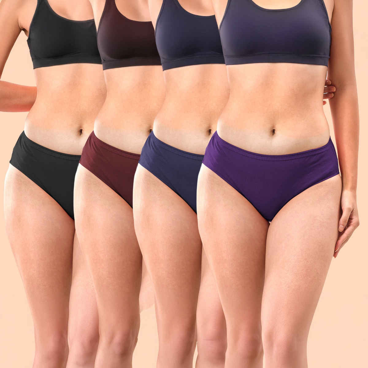 Lyra Women's Hipster Panty Solid | M (Colour May Vary)