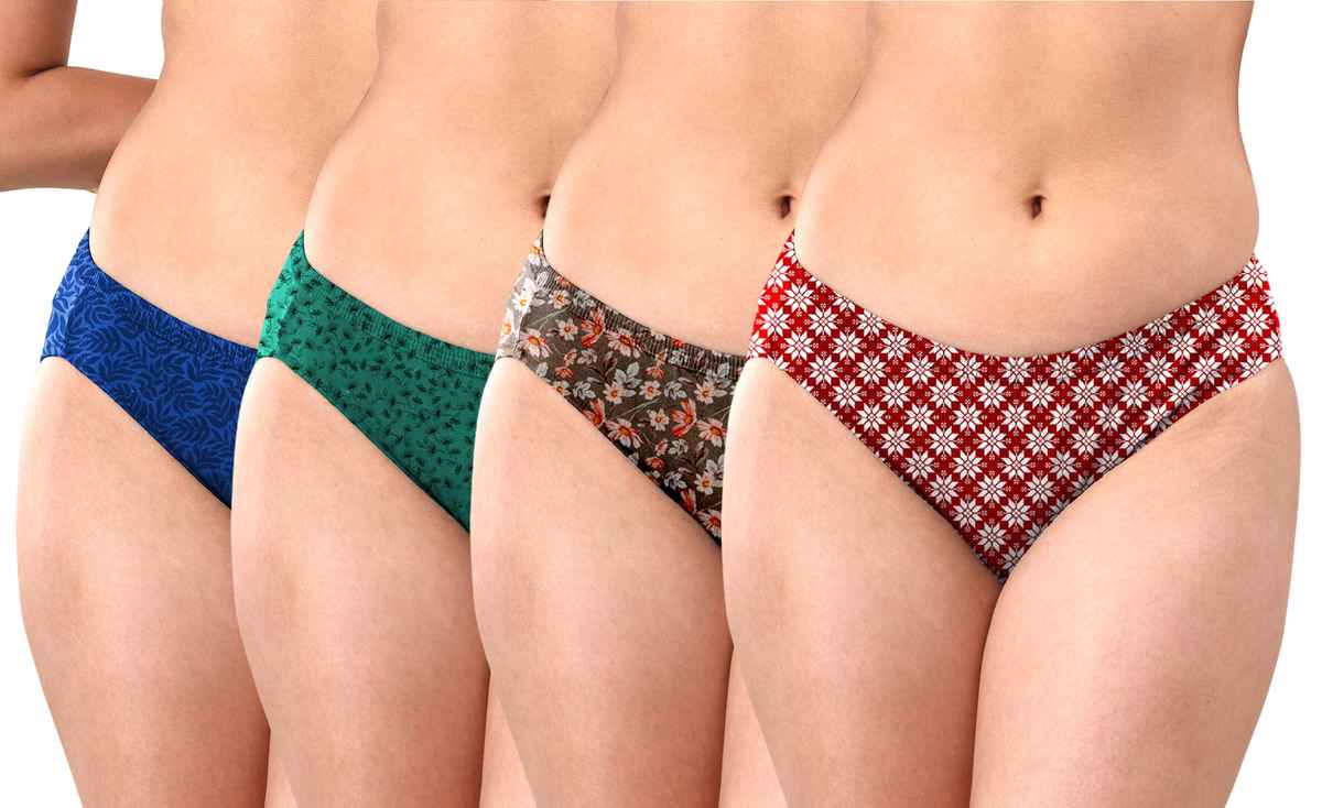 Lyra Women's Bikini Panty Printed | M (Colour May Vary)