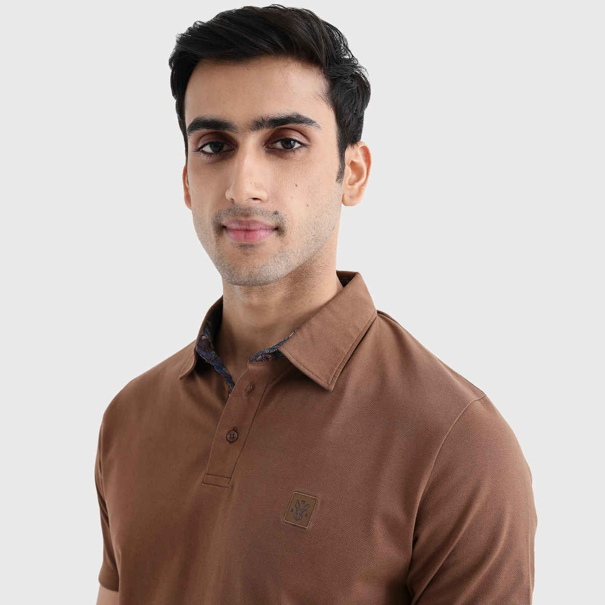 Rare Rabbit Men's Spencer Primary Polo T-shirt | Rust - S