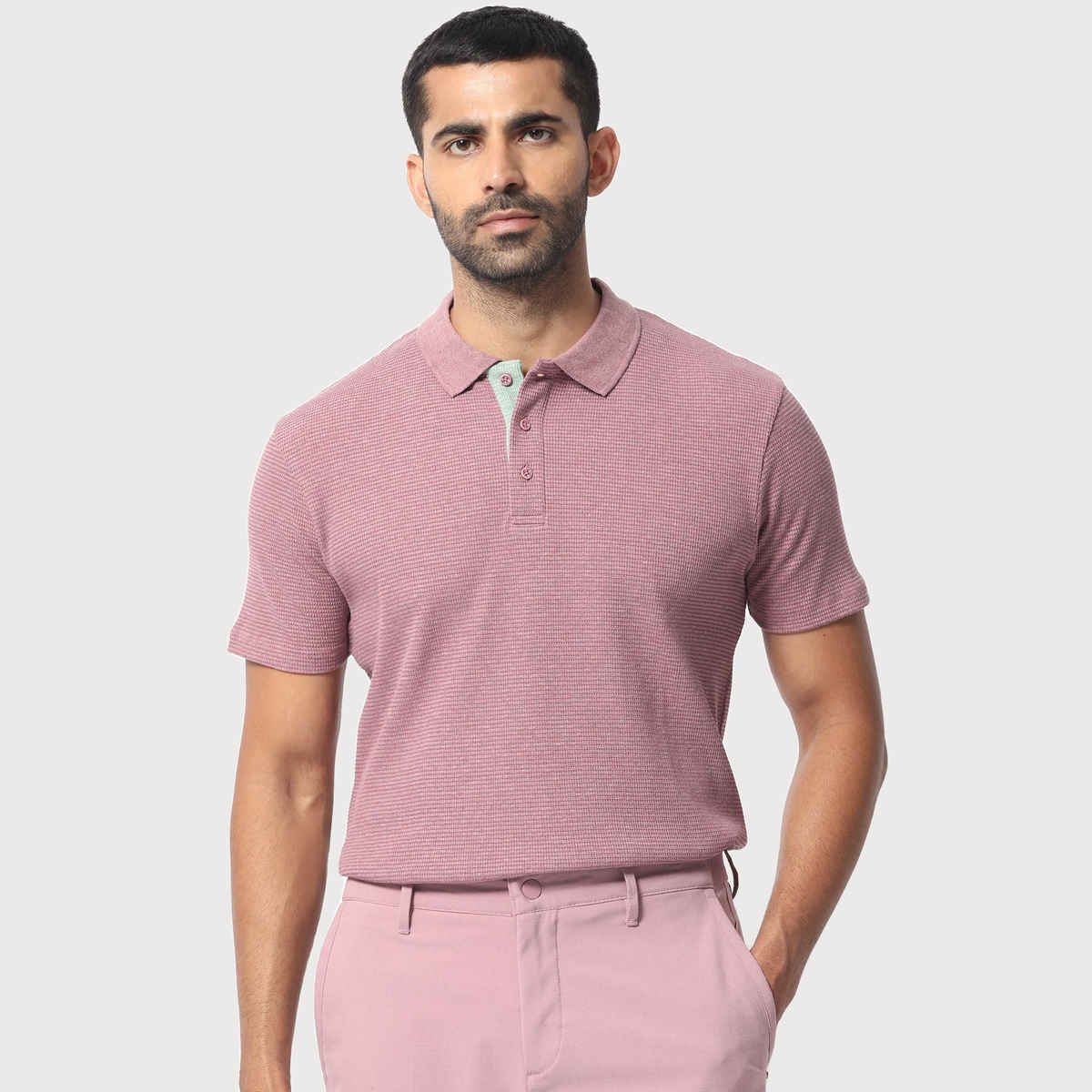 RARE RABBIT Men's Mello Dusky | Polo | Pink | M