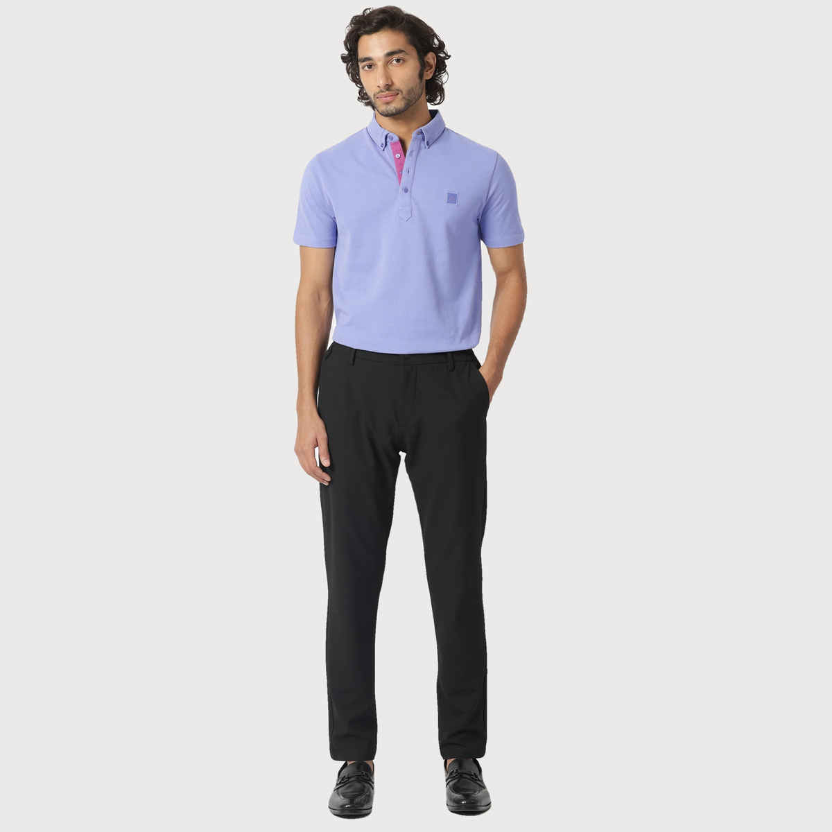 Rare Rabbit Men's Herval Pastel Polo | Purple - XL