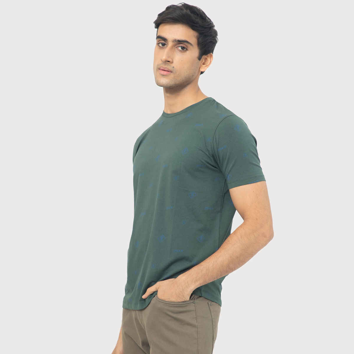 Rare Rabbit Men's Grammy Dark T-shirt | Green - L