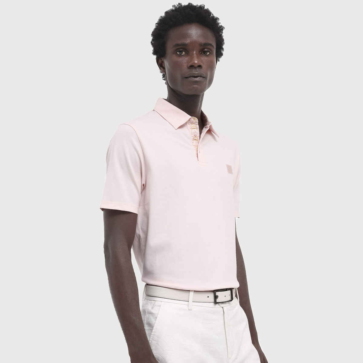 Rare Rabbit Men's Spencer Light Polo T-shirt | Pink - L