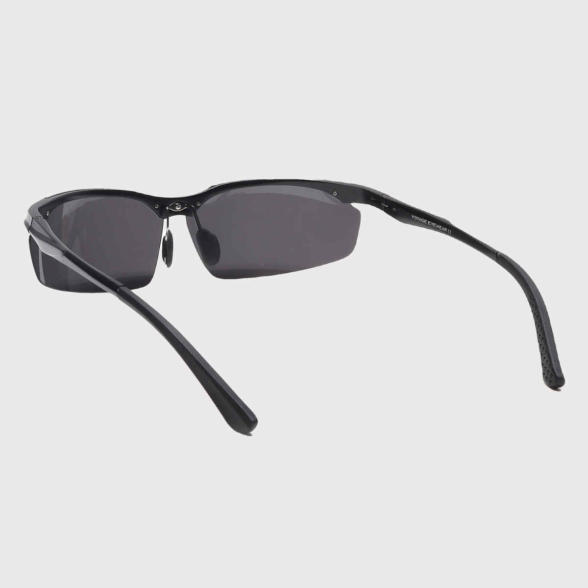 Voyage Unisex Geometric Aluminium Sunglasses | Black - L