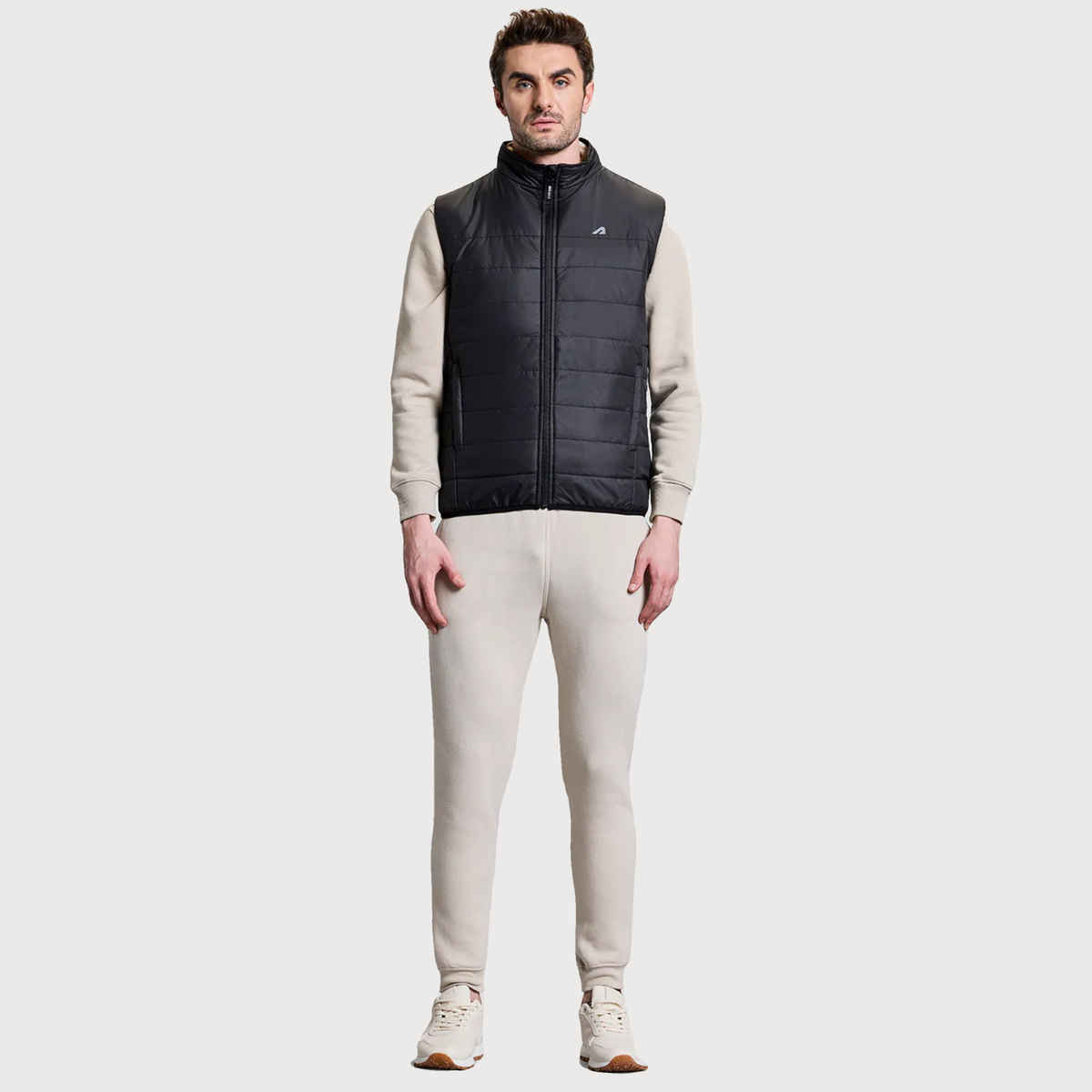 Boldfit Men's Puffer Jacket Winter Sleeveless Half All Weather Bomber Jerkin | Black - L