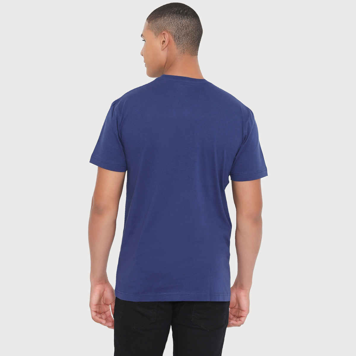 Rivolta Men's Round Neck T-Shirt | Dark Blue 003 | L