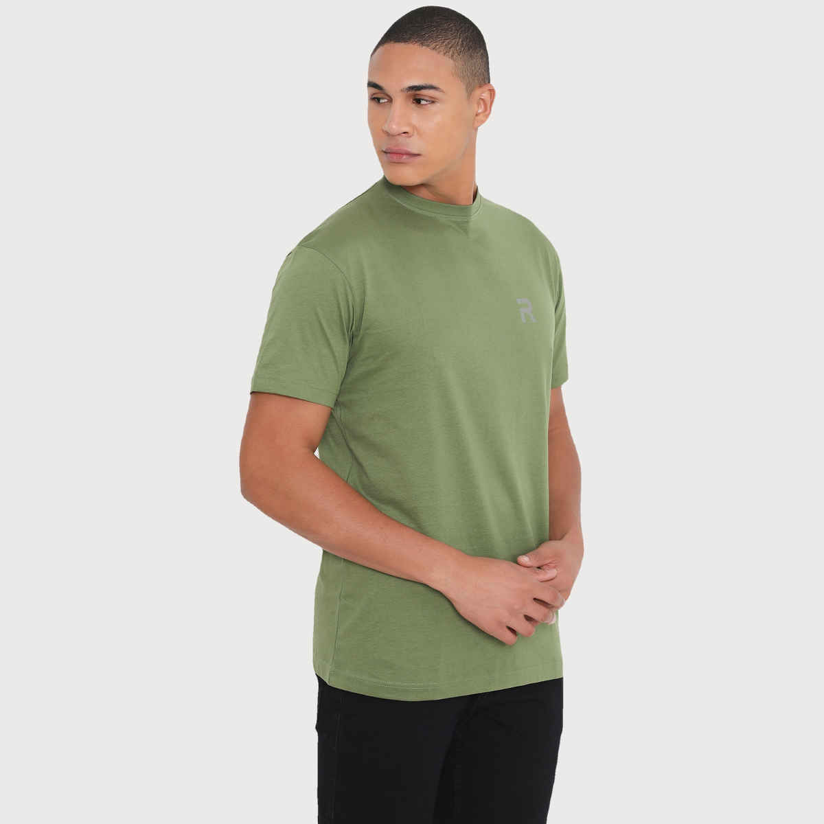 Rivolta Men's Round Neck T-Shirt | Green 003 | XL