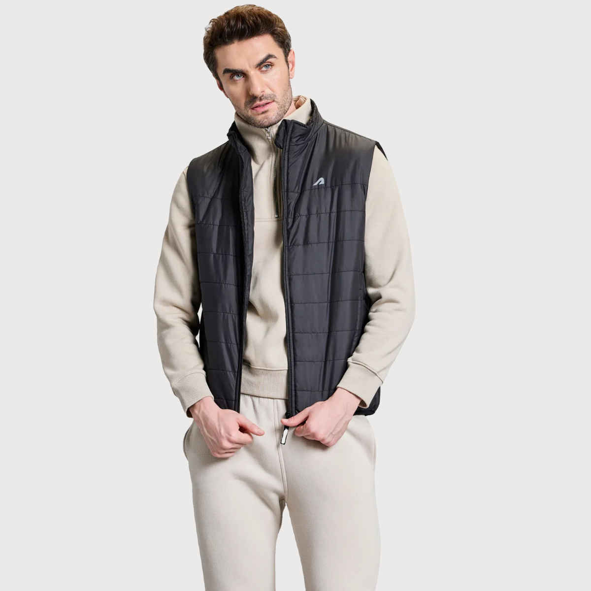 Boldfit Men's Puffer Jacket Winter Sleeveless Half All Weather Bomber Jerkin | Black - L