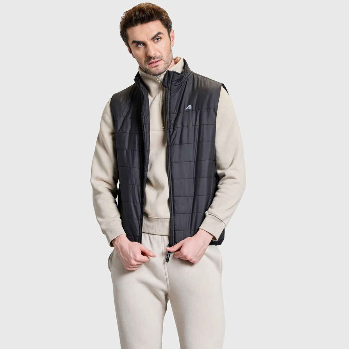 Boldfit Men's Puffer Jacket Winter Sleeveless Half All Weather Bomber Jerkin | Black - M