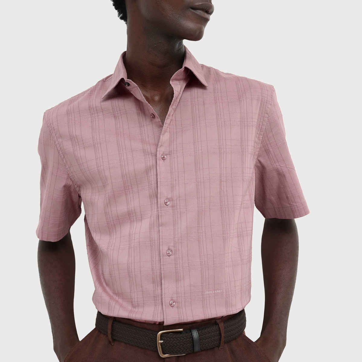 RARE RABBIT Men's Pesca Dusky Shirt | Pink - XL