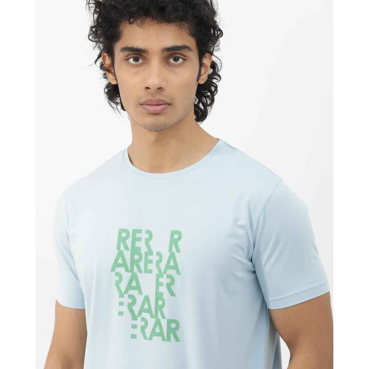 Rare Rabbit Men's Akro Light T-shirt | Blue - L