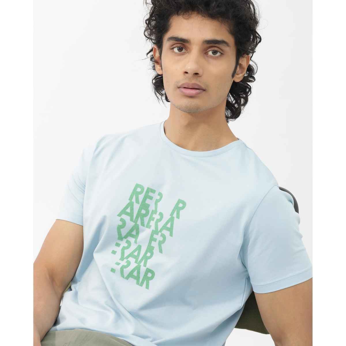 Rare Rabbit Men's Akro Light T-shirt | Blue - L