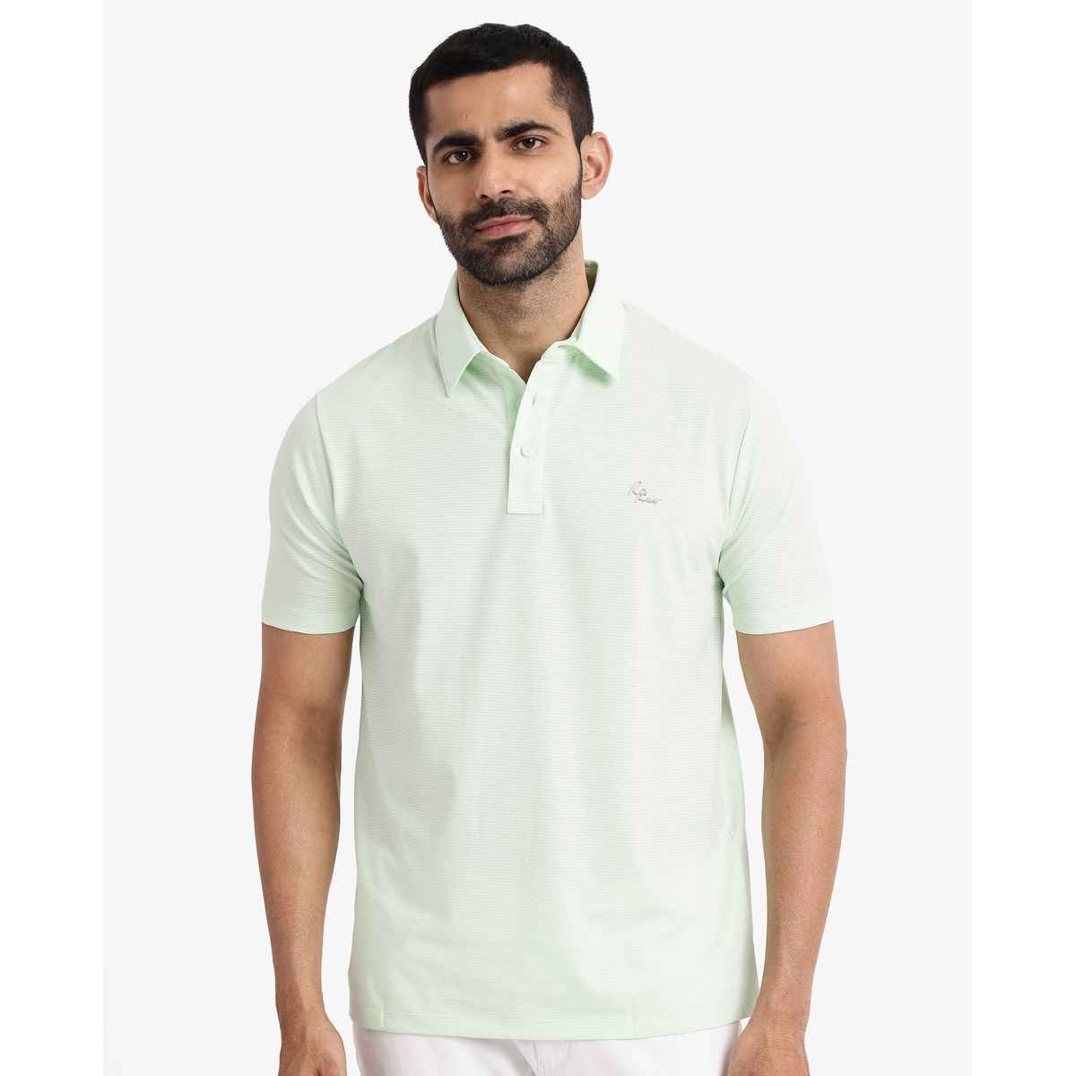 Rare Rabbit Men's Tunas Light Polo T-shirt | Green - S