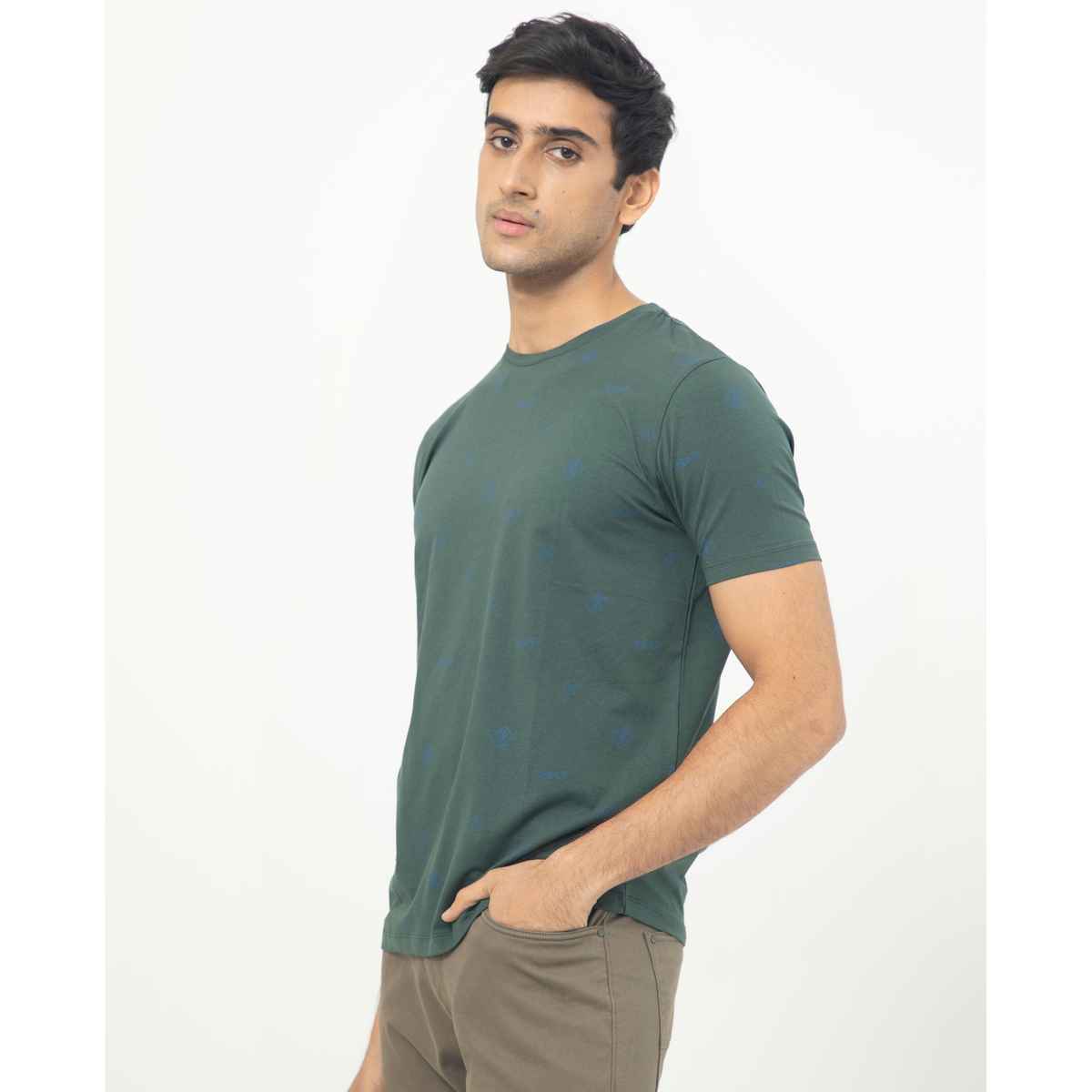 Rare Rabbit Men's Grammy Dark T-shirt | Green - S