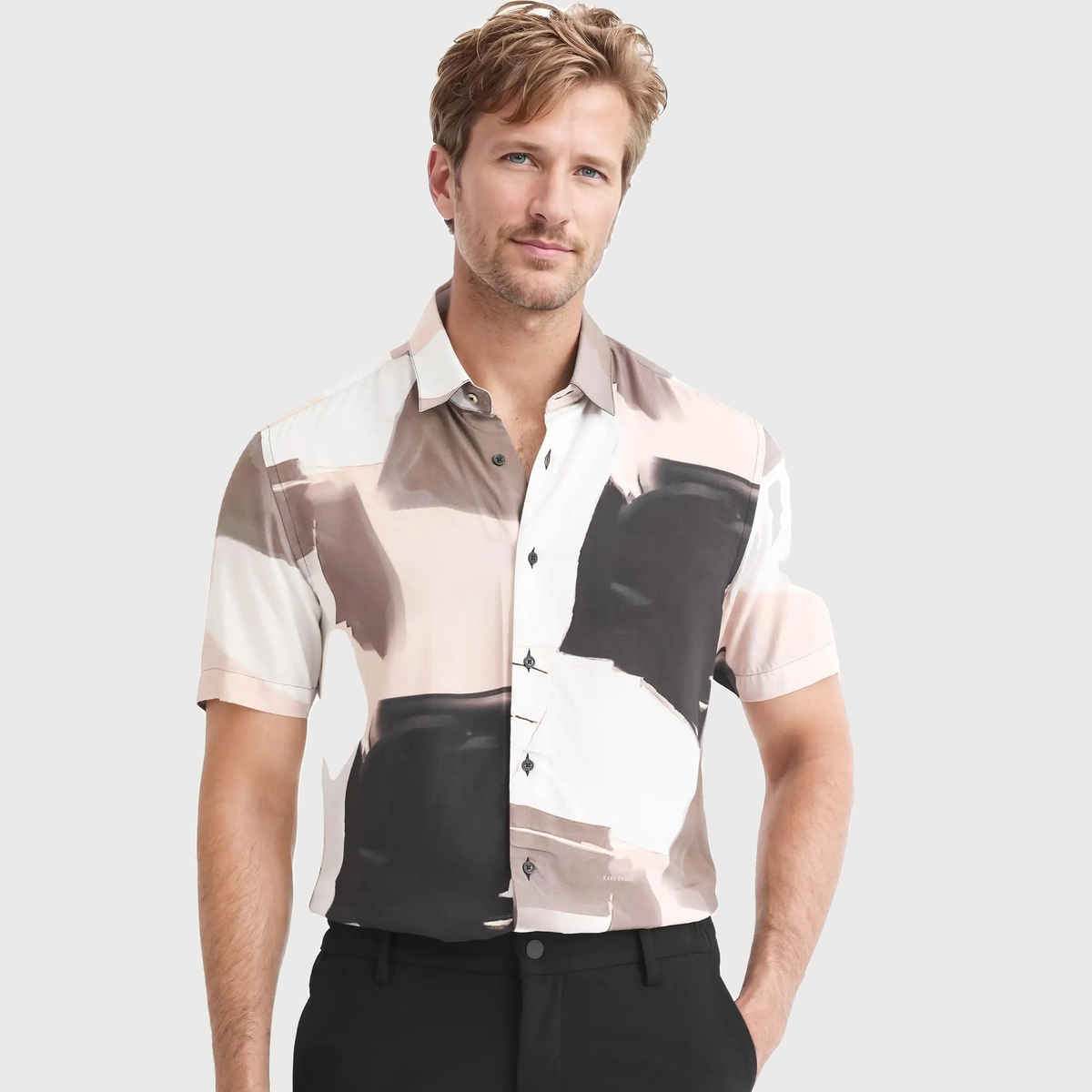 Rare Rabbit Men's Canvas Primary | Shirt | Beige - L