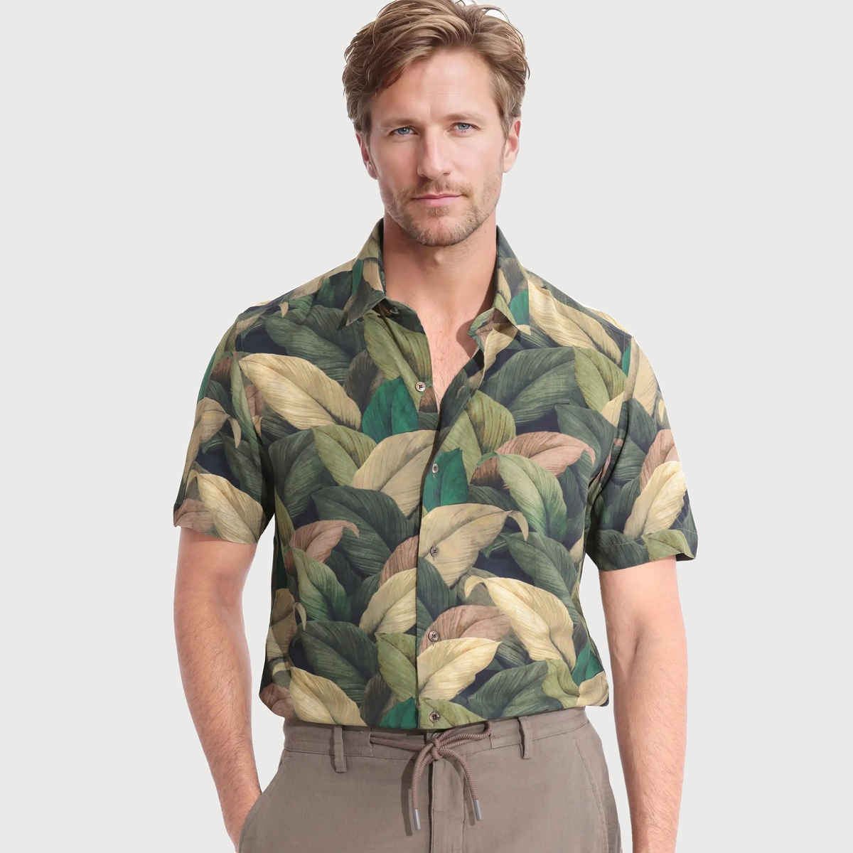 RARE RABBIT Men's Growr Primary Shirt | Green - S