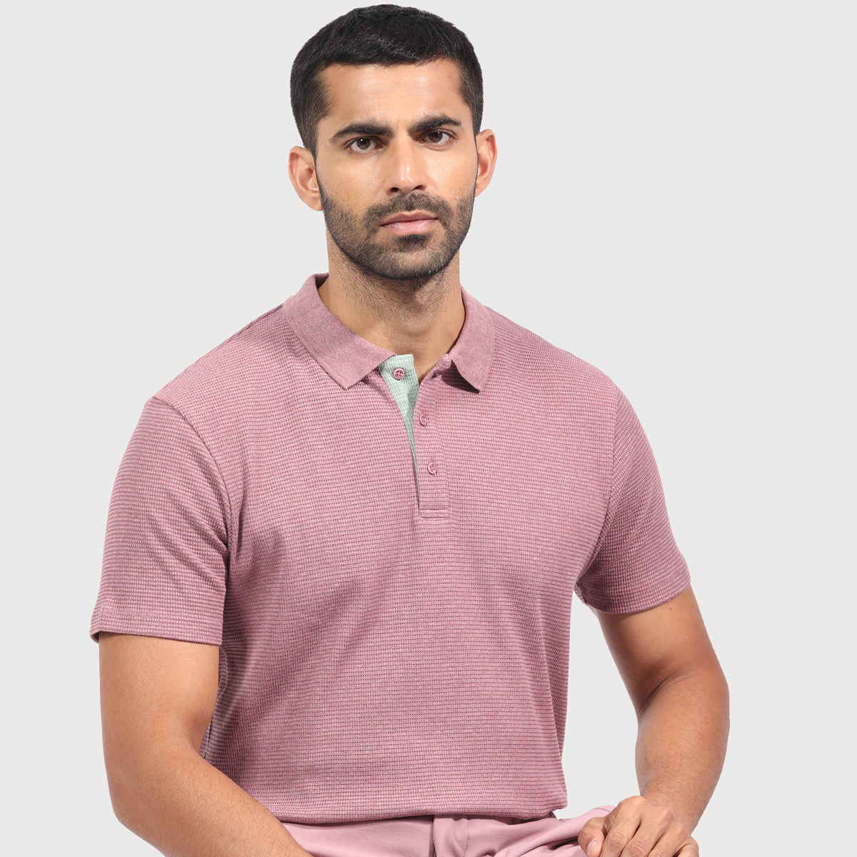 RARE RABBIT Men's Mello Dusky | Polo | Pink | M