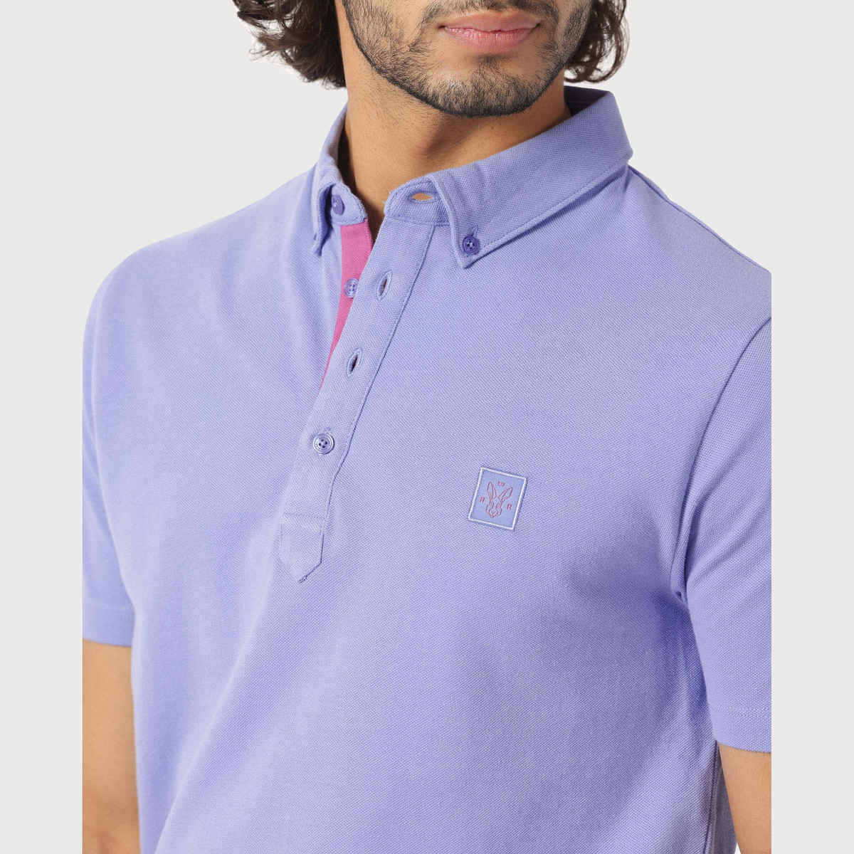 Rare Rabbit Men's Herval Pastel Polo | Purple - XL