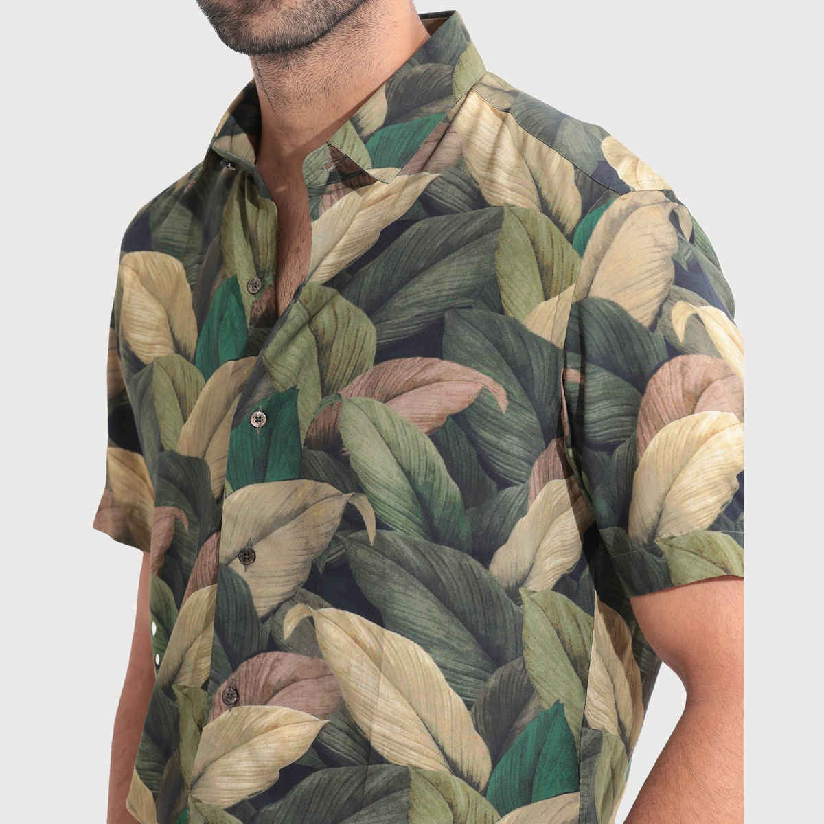 RARE RABBIT Men's Growr Primary Shirt | Green - L