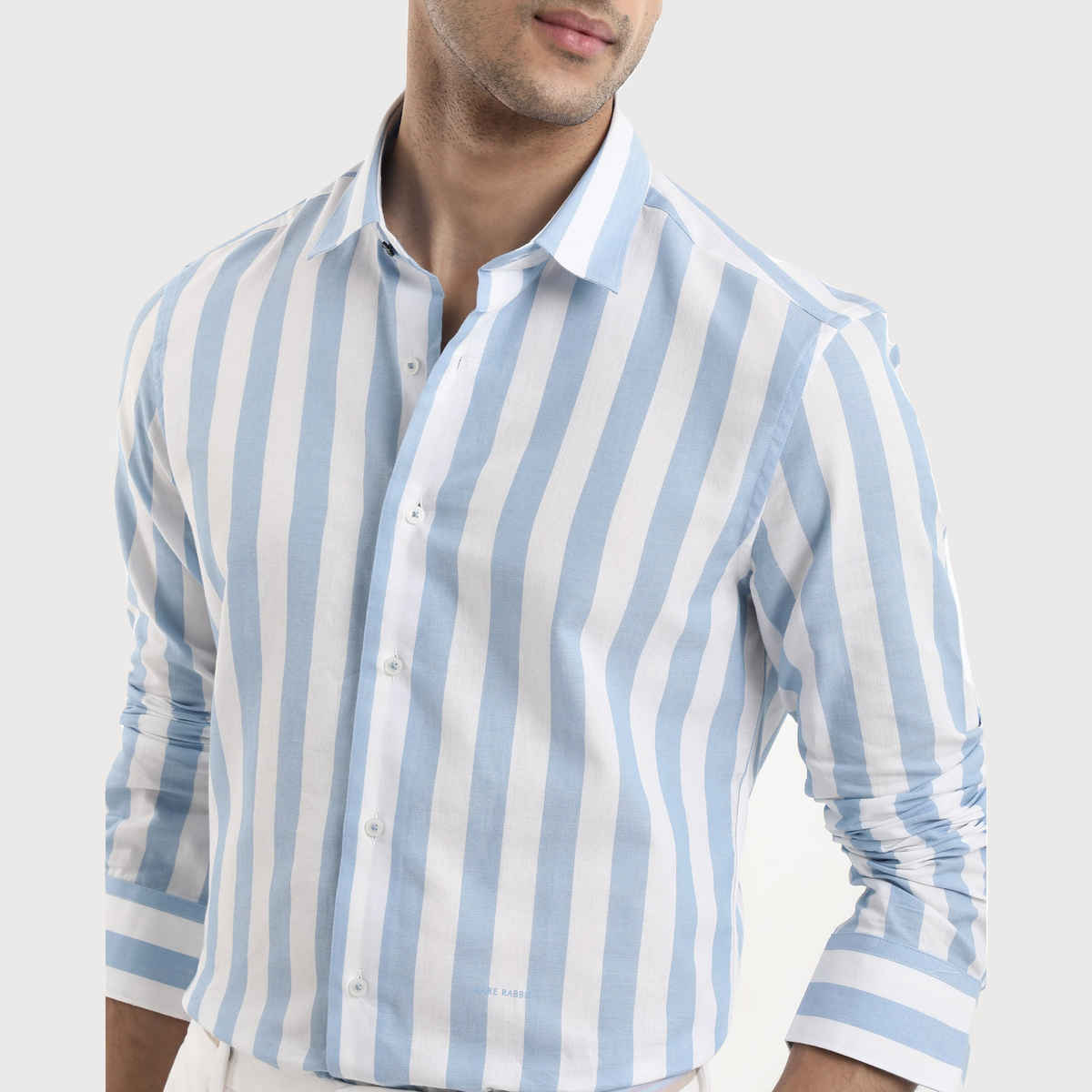 Rare Rabbit Men's Leeds Primary | Shirt | Blue - L