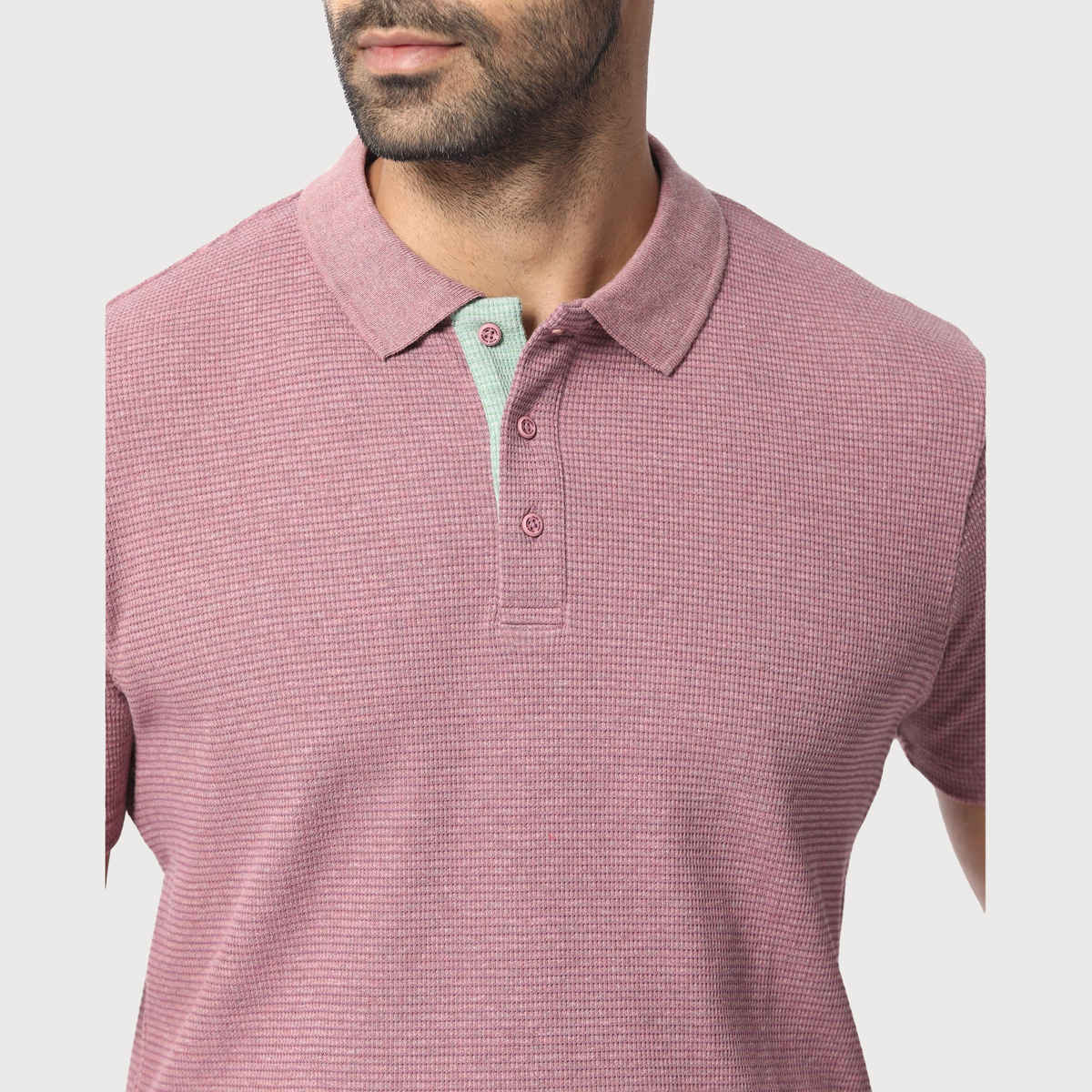 RARE RABBIT Men's Mello Dusky | Polo | Pink | M