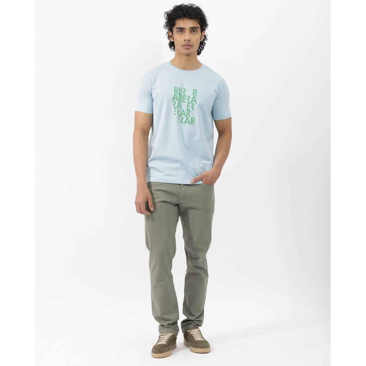 Rare Rabbit Men's Akro Light T-shirt | Blue - XL