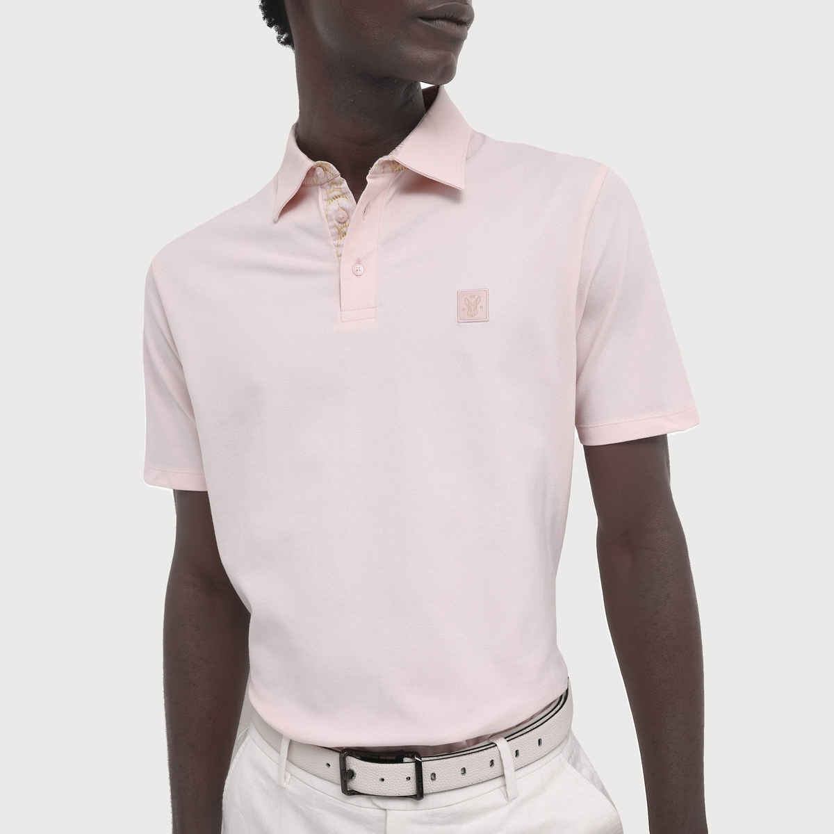 Rare Rabbit Men's Spencer Light Polo T-shirt | Pink - L