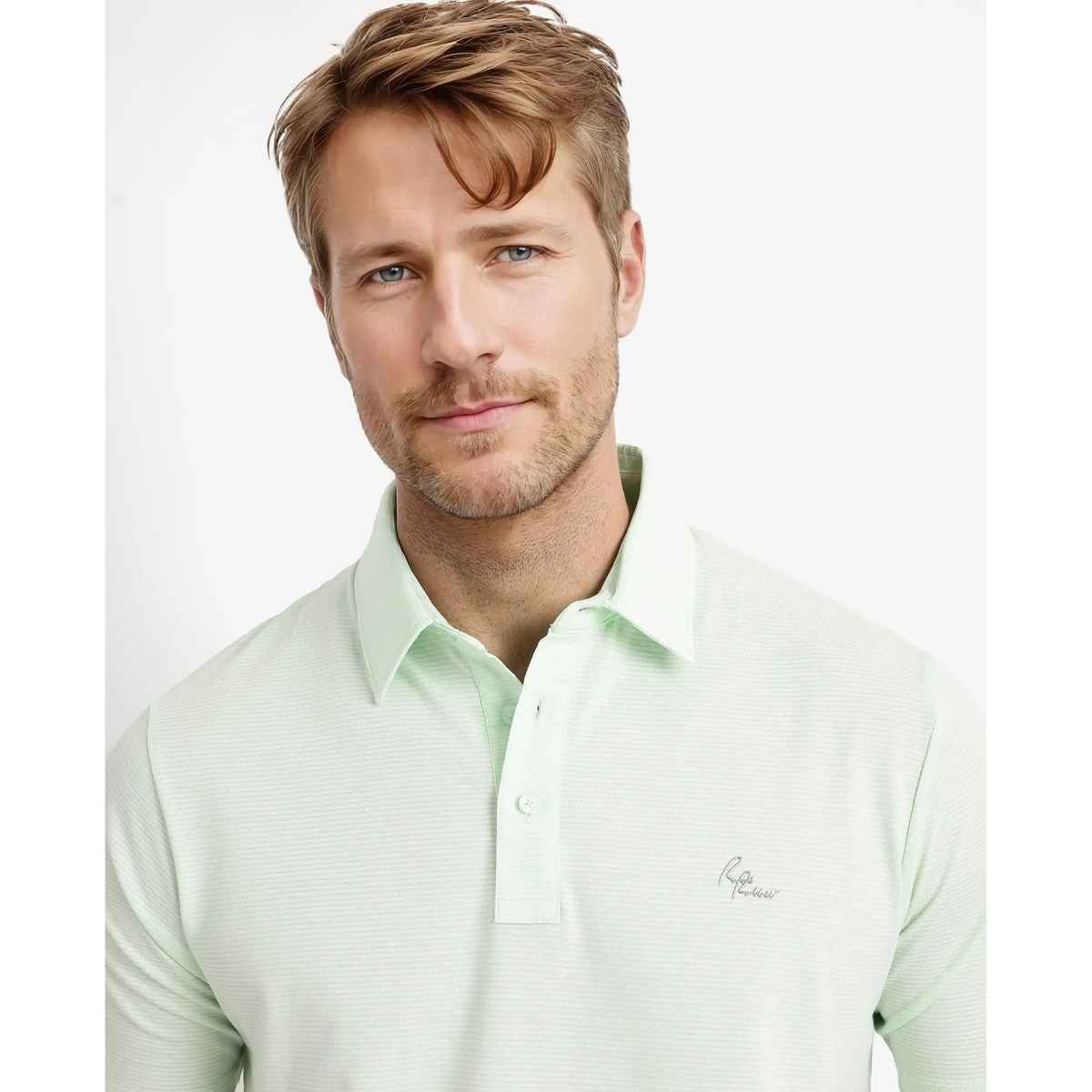 Rare Rabbit Men's Tunas Light Polo T-shirt | Green - S