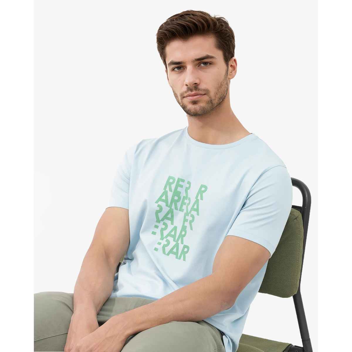 Rare Rabbit Men's Akro Light T-shirt | Blue - XL