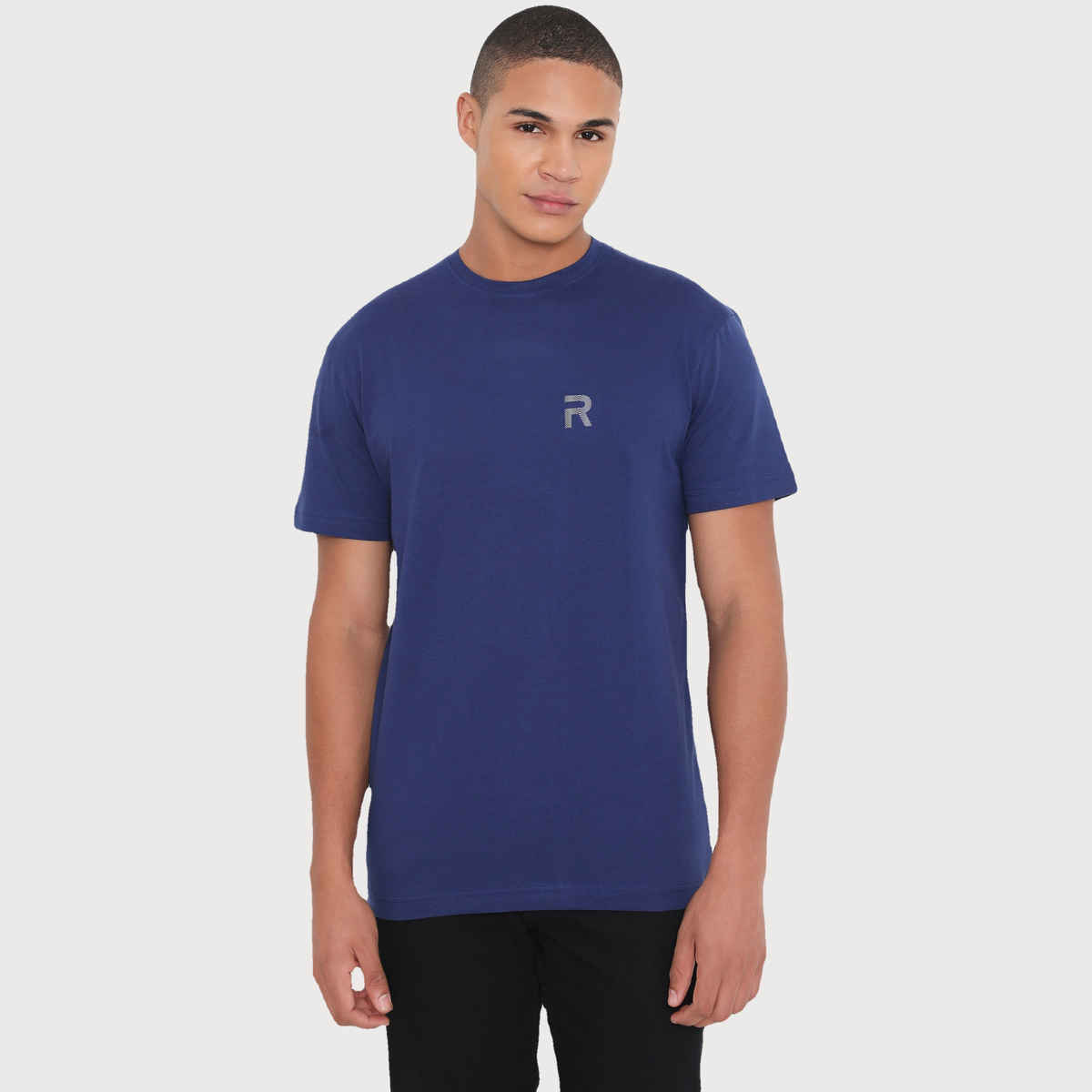 Rivolta Men's Round Neck T-Shirt | Dark Blue 003 | L